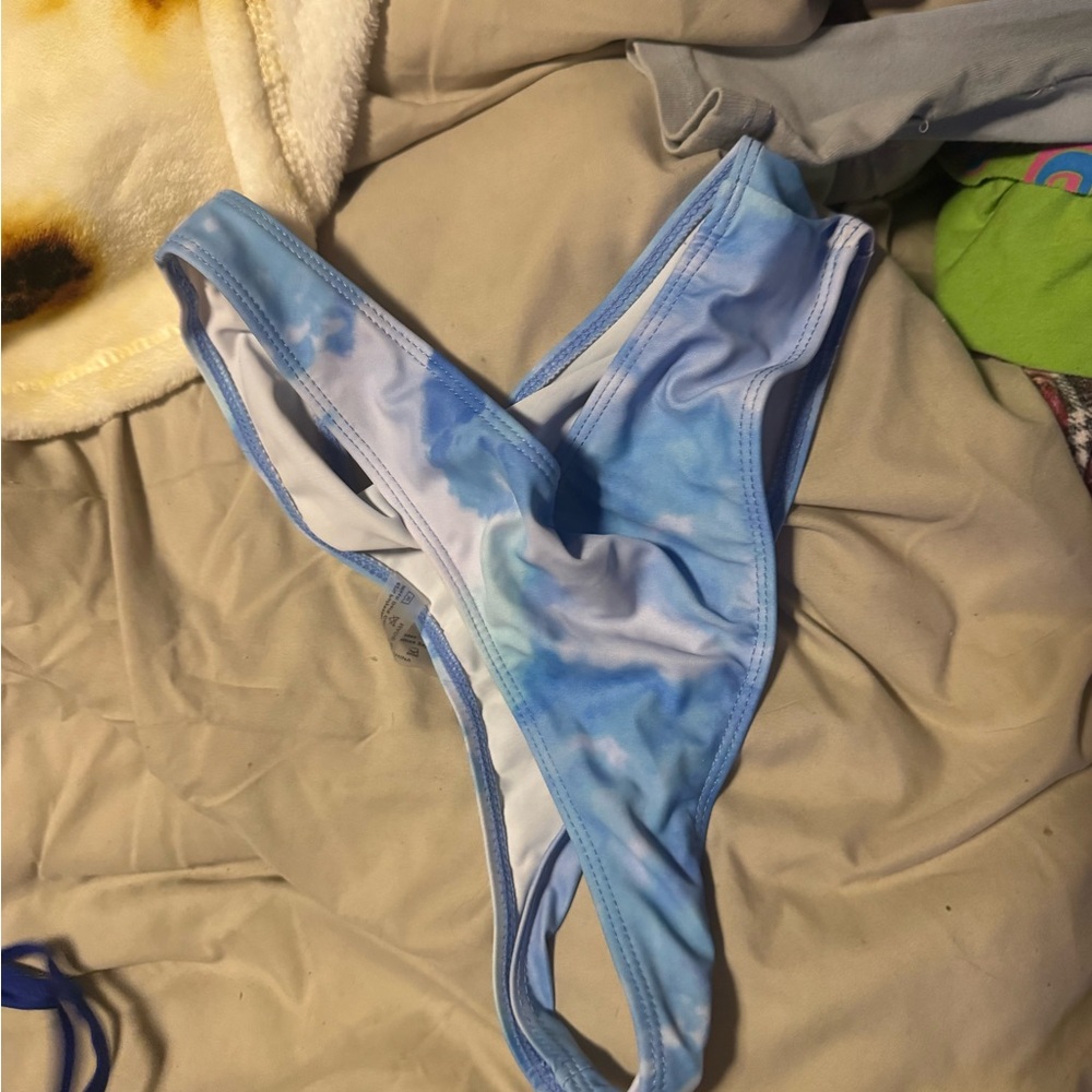 Blue Tie-Dye Bikini Bottom